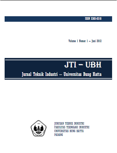 					View Vol. 1 No. 1 (2012): Jurnal Teknik Industri Universitas Bung Hatta Edisi Juni 2012
				