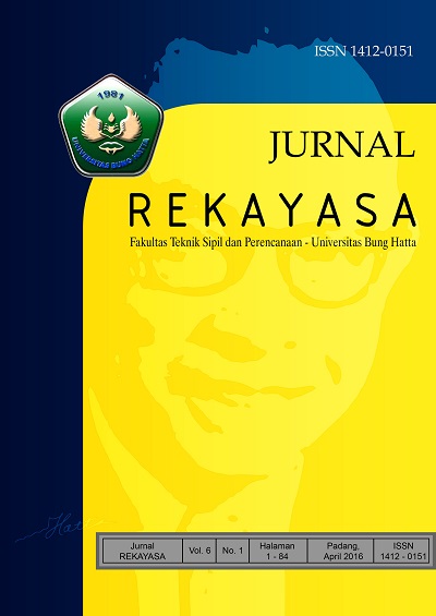 					View Vol. 6 No. 1 (2016): JURNAL REKAYASA
				